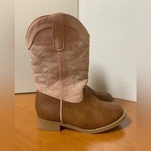 Pandaninjia Girl's Pink and Tan Cowgirls Boots Size 12